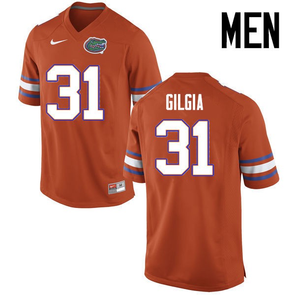 Florida Gators Men #31 Anthony Gigla College Football Jerseys Orange